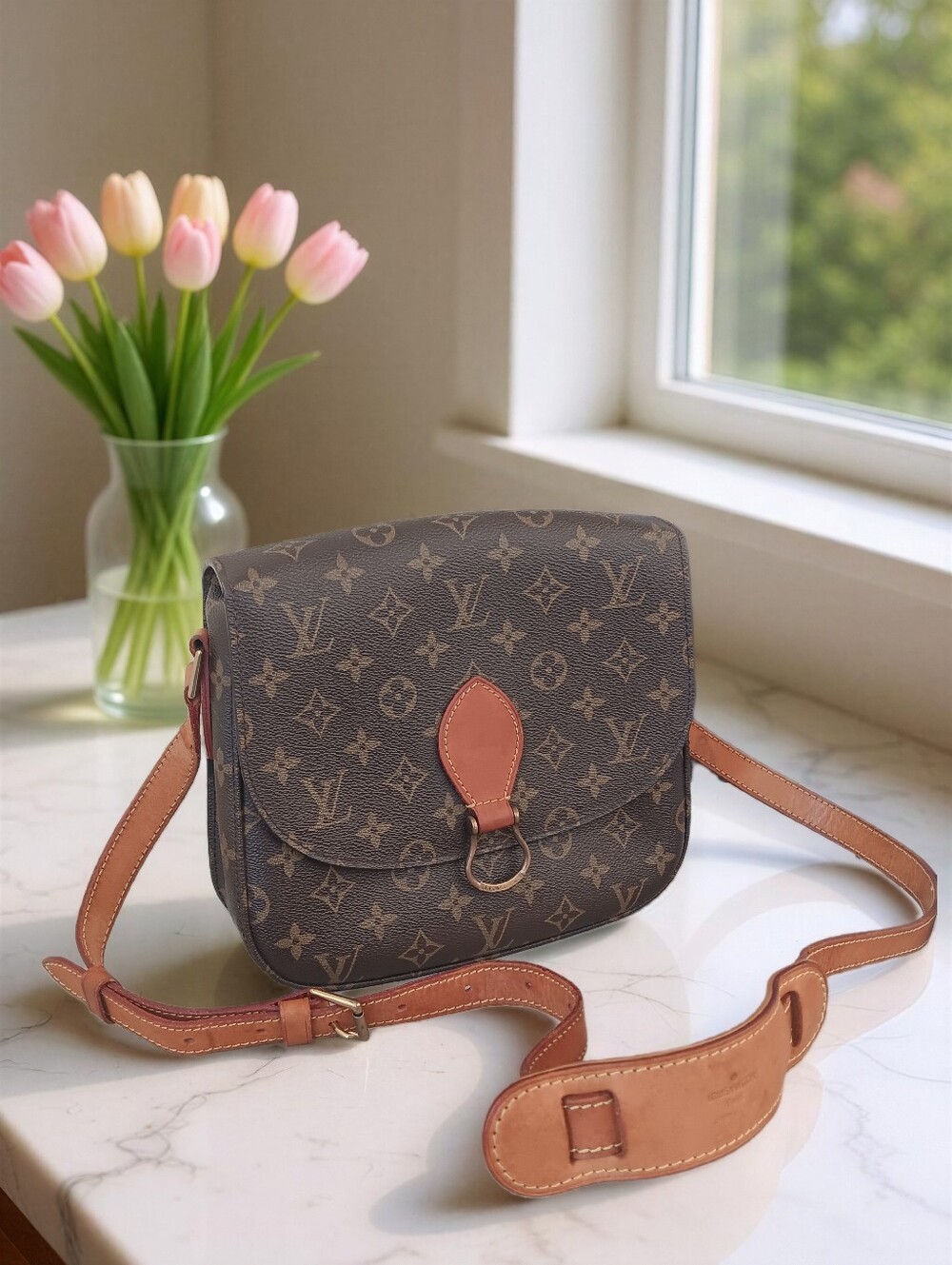 Louis Vuitton Saint Cloud GM Monogram Crossbody Vintage 1998 ✨ COA - Picture 3 of 16